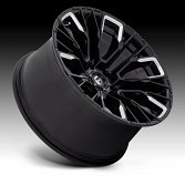 Fuel Rebar 6 D849 Gloss Black Milled Custom Truck Wheels 2